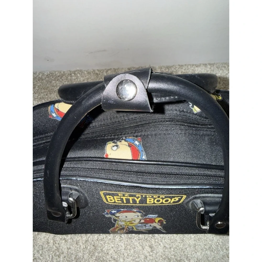 Betty Boop EZ Rider Black 2 Compartment Duffle Bag/Tote Bag Purse 18